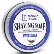 Taconic Shave Soap with Antioxidant-Rich Hemp-Seed Oil – 4 oz. Puck – Lavender