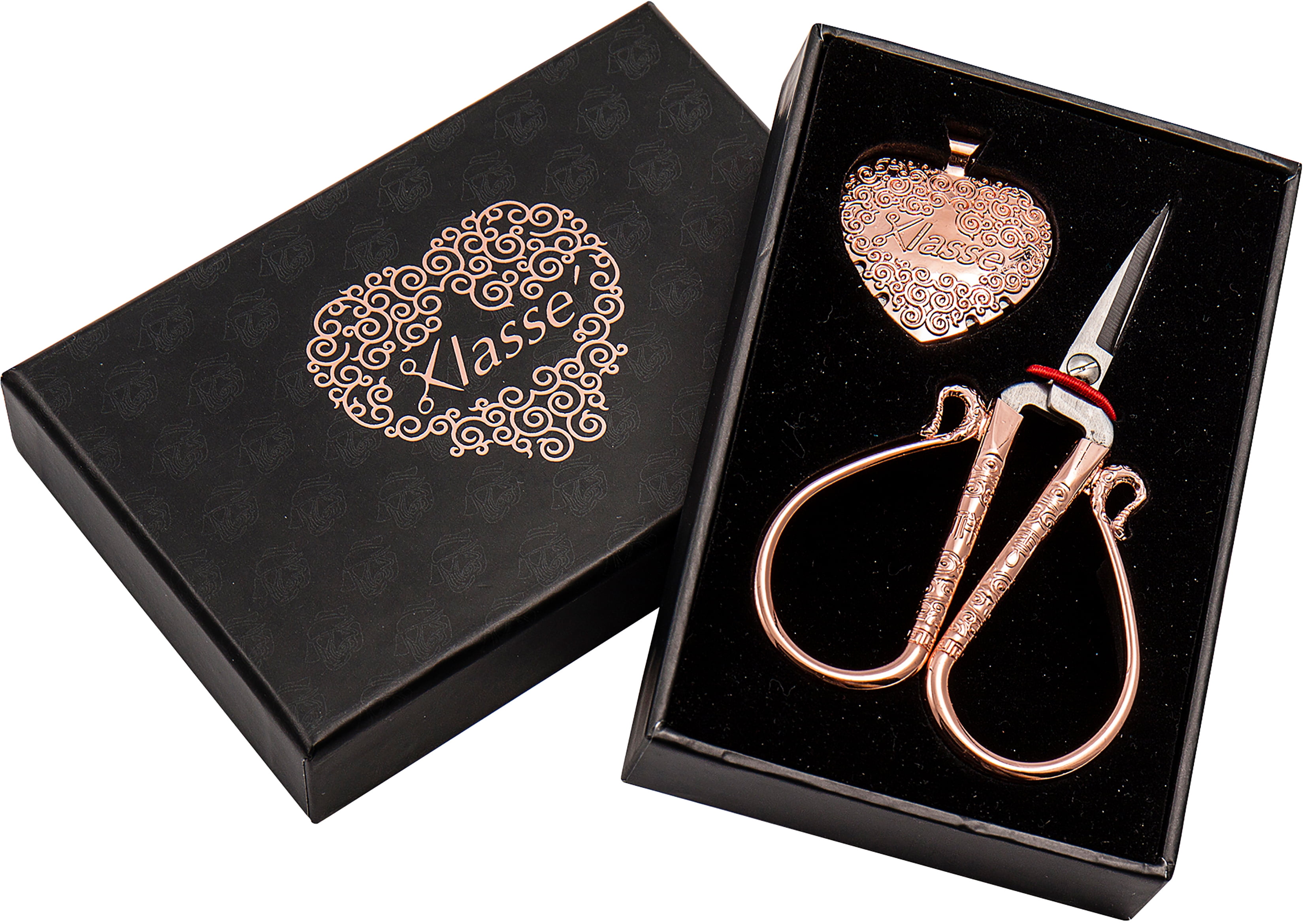 Tacony Rose Gold Scissors Set 2pc-4" Embroidery Scissors & Thread Cutter