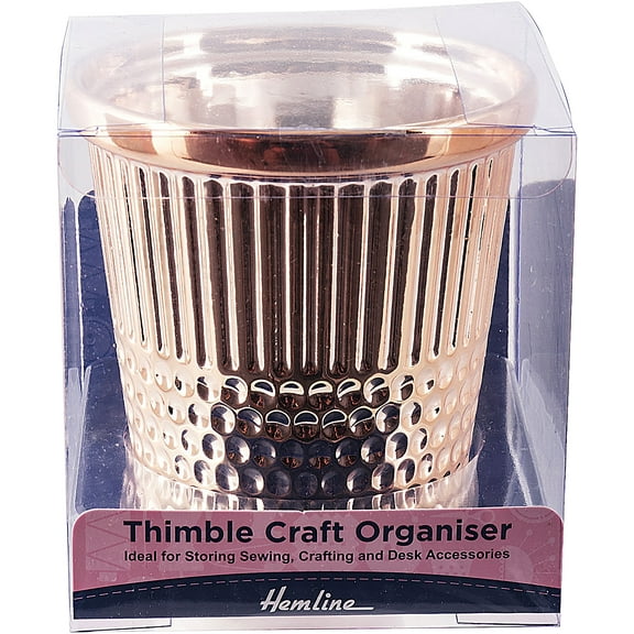 Tacony Rose Gold Thimble Craft Container-