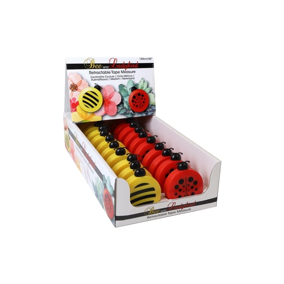 Tacony Sew Tasty Tape Measure POP Bee&Ladybrd 20pc