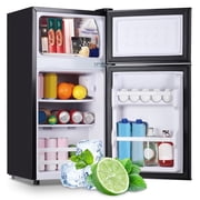 Tacool 2.4 Cu.ft Mini Fridge with Freezer, Small Refrigerator Apartment Size Fridge Drak Grey, NEW