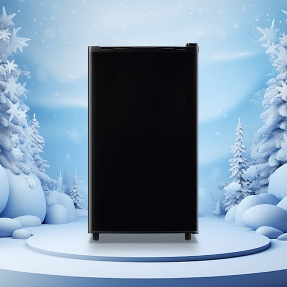 Tacool Single Door Mini Fridge with Freezer Apartment Size Refrigerator 3.2Cu.ft Energy Saving, Black, New