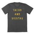 thumbnail image 1 of Tacos And Siestas Humor Graphic Charcoal Mens T-Shirt, 1 of 1