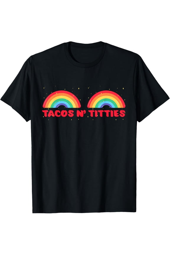 Tacos And Titties Funny LGBT Gay Pride Lesbian T-Shirt