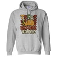thumbnail image 1 of Tacos Before Vatos Hoodie Sweatshirt Unisex Small Grey, 1 of 5