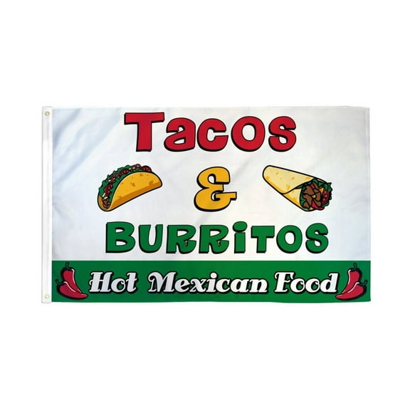 Tacos & Burritos Flag 3x5ft Poly