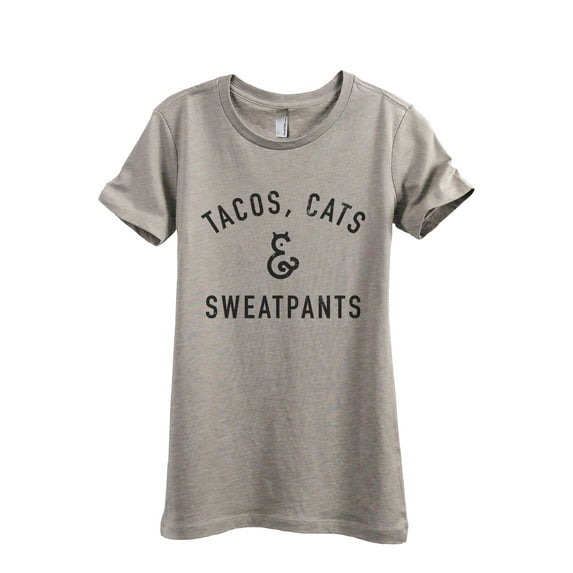Tacos Cats And Sweatpants Women's Fashion Relaxed T-Shirt Tee Heather Tan 2X-Large
