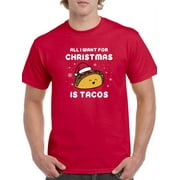 Tacos For Christmas T-Shirt Men -Smartprints Designs, Male Medium