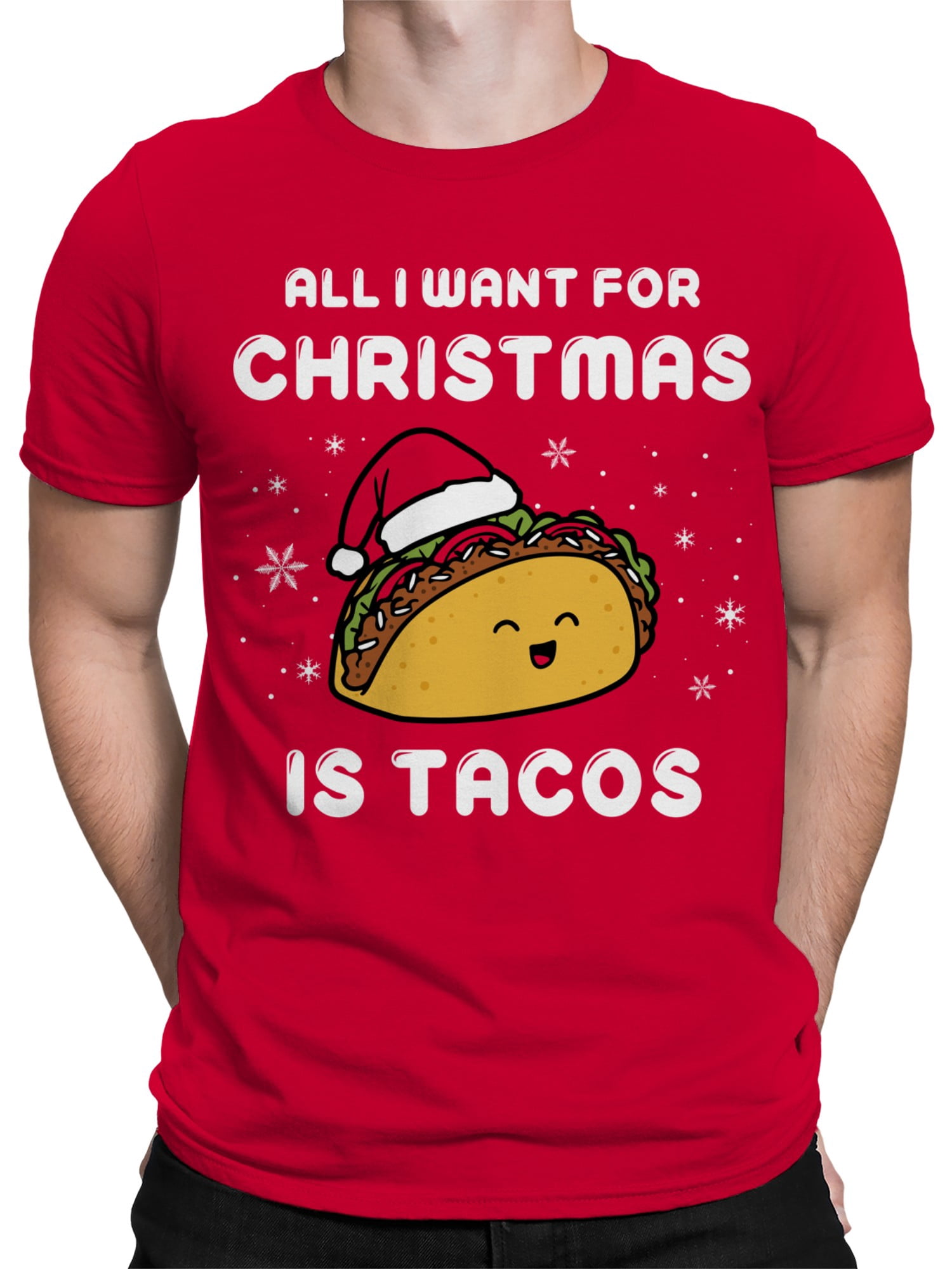 Tacos For Christmas T-Shirt Men -Smartprints Designs, Male x-Large