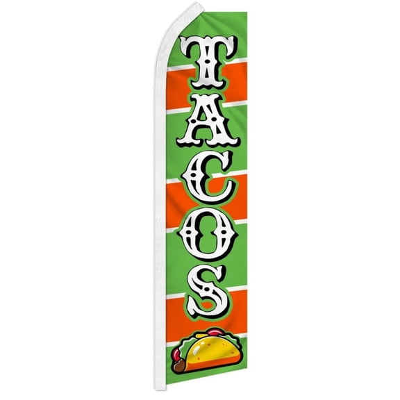 Tacos (Green & Orange) Super Flag
