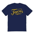 thumbnail image 1 of Tacos Humor Graphic Navy Men's Cotton T-Shirt, 1 of 1