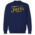 thumbnail image 1 of Tacos Humor Graphic Navy Men's Crewneck Sweatshirt, 1 of 1