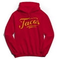 thumbnail image 1 of Tacos Humor Graphic Red Men's Crewneck Sweatshirt Hoodie, 1 of 1