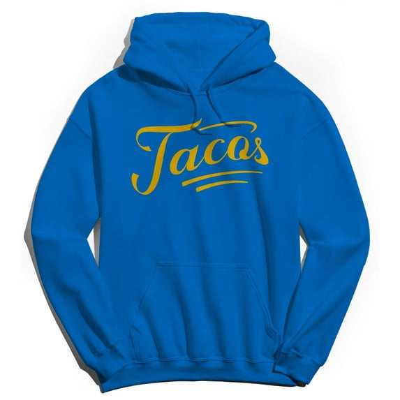 Tacos Humor Graphic Royal Men's Crewneck Sweatshirt Hoodie