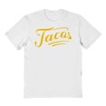thumbnail image 1 of Tacos Humor Graphic White Men's Cotton T-Shirt, 1 of 1