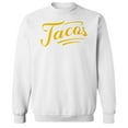 thumbnail image 1 of Tacos Humor Graphic White Men's Crewneck Sweatshirt, 1 of 1