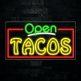 thumbnail image 1 of Tacos LED Neon Sign 33"L x 18"H #35576, 1 of 3