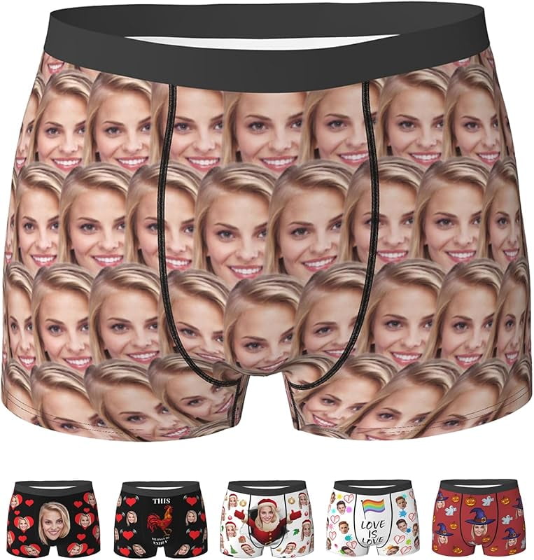 Custom Photo Boxers For Men – Personalized Face Boxer Briefs, Gift For Boyfriend, Husband, Dad
