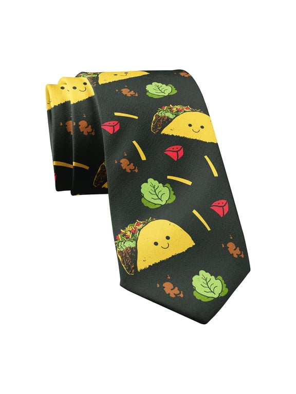 Tacos Necktie Funny Mens Ties Novelty Neckties for Men Taco Tie Hilarious Ties for Guys