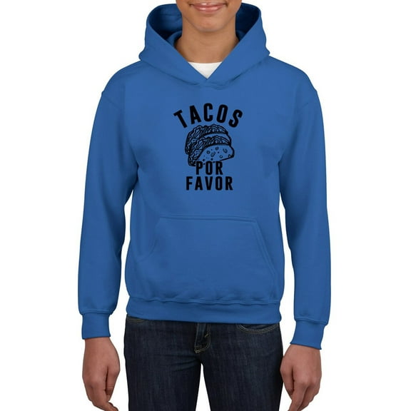 Tacos Por Favor Hoodie Juniors -Smartprints Designs,  Large