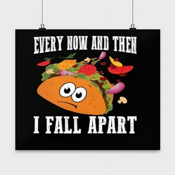 Taco Lover Wall Art - Foodie Kitchen Decor - 13x13 Poster Print - Fun Typography