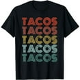 thumbnail image 1 of Tacos Retro Tee Men Women Taco Vintage Tuesday Mexican Food T-Shirt, 1 of 5