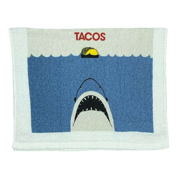 Tacos Shark Funny Deep Sea Attack Tea Towel