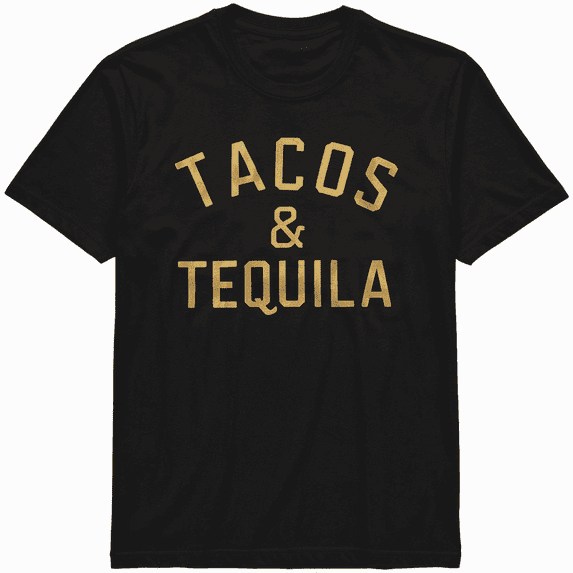 Tacos Tequila Graphic Fun and Trendy Short Sleeve T shirt for Taco and Tequila Lovers Unisex Tee