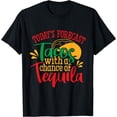 thumbnail image 1 of Tacos With a Chance of Tequila Mexican T-Shirt Black Small, 1 of 4