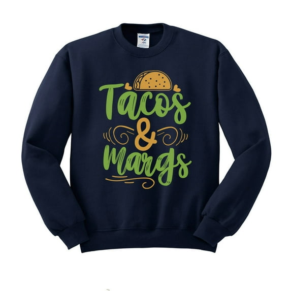 Tacos and Margs Sweatshirt Unisex X-Large Navy