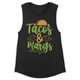 thumbnail image 1 of Tacos and Margs Women's Muscle Tank 2X-Large Black, 1 of 5
