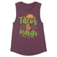 thumbnail image 1 of Tacos and Margs Women's Muscle Tank X-Small Shiraz, 1 of 5