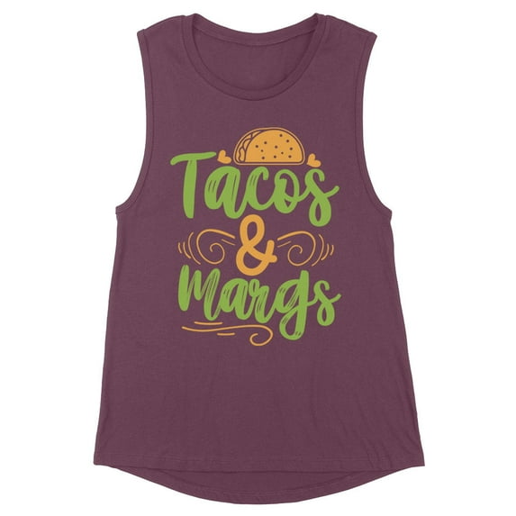 Tacos and Margs Women's Muscle Tank X-Small Shiraz