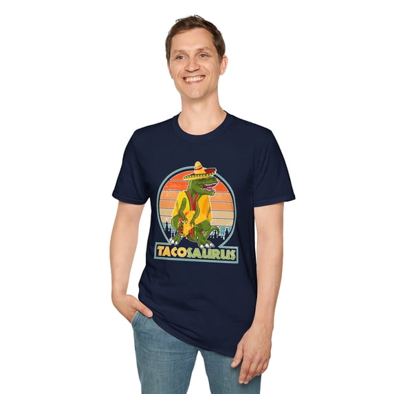 Tacosaurus, Gildan Unisex Softstyle T-Shirt, Dinosaur Graphic Tee, S-3XL