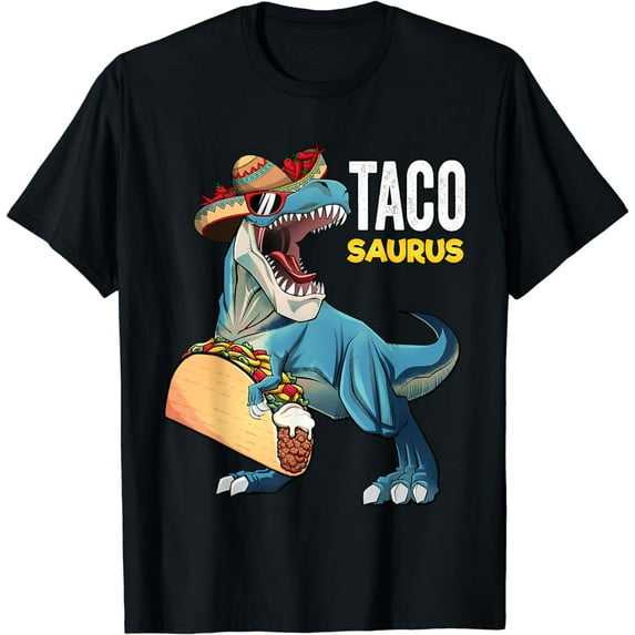 Tacosaurus Shirt Boys Girls Mexican Taco Dinosaur T-Shirt
