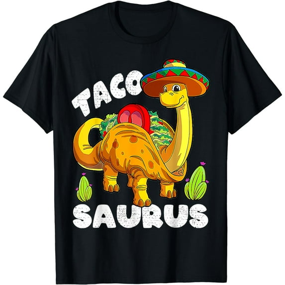 Tacosaurus Taco Dinosaur Funny Dino Cinco De Mayo Mexican T-Shirt