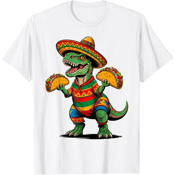 Tacosaurus Taco Dinosaur T-Rex Funny Cinco De Mayo Mexican T-Shirt tee