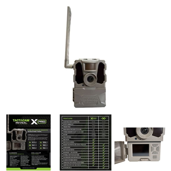 Tactacam X-Pro Cellular Trail Camera with GPS Tracking, HD LCD Screen, and Wi-Fi Connectivity