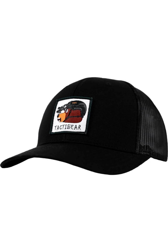 Tactibear Character Patch Snapback Hat Black / Black