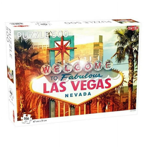 Tactic USA TAC56657 Around the World - Las Vegas Puzzles - 500 Piece