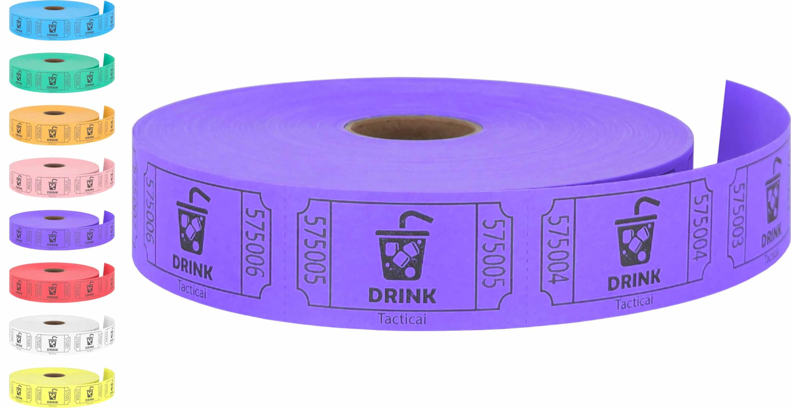 Purple Raffle Box Tacticai 1000 Raffle Tickets, Drink, Purple (8 Color Selection), Single ...