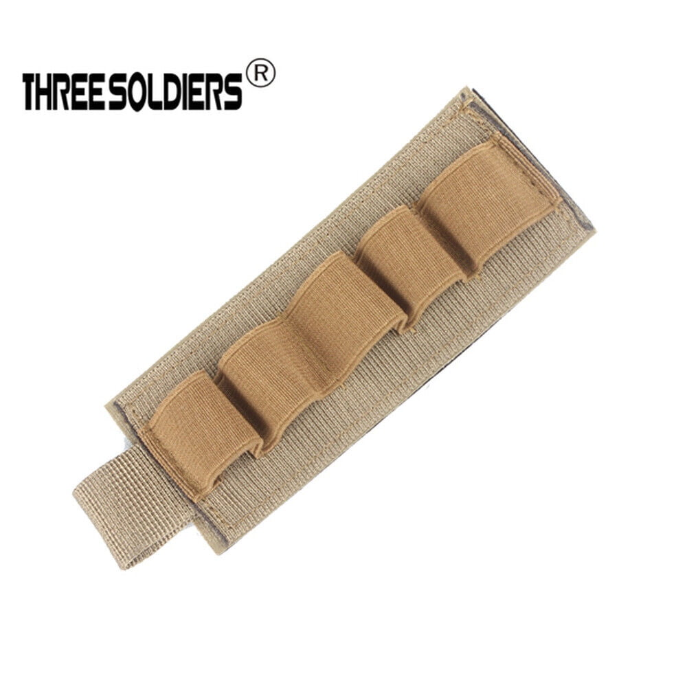 3 Pack Universal 2-Round Tactical Ammo Carrier - Hook & Loop Back For Rifle, Vest, Or Helmet