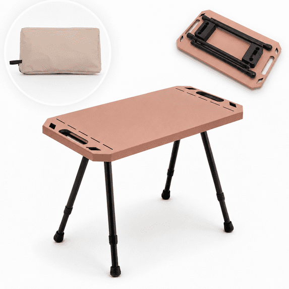 Tactical Aluminum Camping Table - Height Adjustable Folding Table with ...