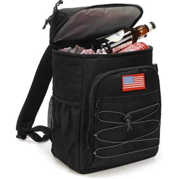 Tactical Backpack Cooler, 25L Cooler Backpack Insulated Leak-Proof, Heavy Duty Large Lunch Backpack, Waterproof Ice Chest Backpack for Men Women Adults Work Daytrip Camping Beach Hiking Accessories
