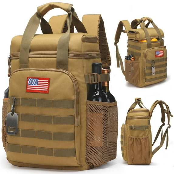Backpack Cooler,Lunch Backpack for Men Adults Work with Handle,Soft Cooler Backpack Insulated Waterproof Leak Proof