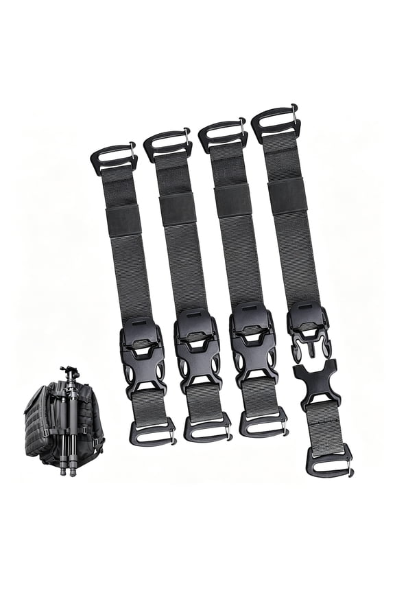 Tactical Backpack Straps 20" Adjustable, Rush Tier System Accessories for Military Assault Backpack Army Rucksack Attachment Nylon Compression Tie Down Strap for Tripod Gear, Sleeping Bag