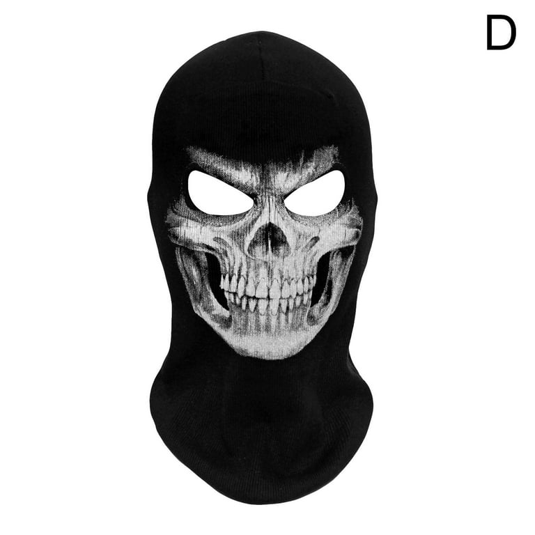 COD Ghost Mask Skull Balaclava MW2 Costume Scheleton Full Head Ski Snood  Mask Knitted Windproof Warmers Headwear for Bike Skateboard Motociclette