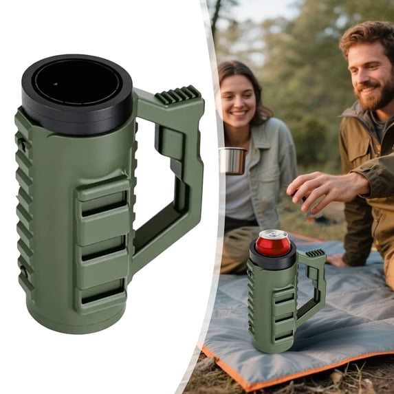 Tactical Beer Holder,12oz Tactical Reload Can Holder Insulated Beverage Cooler,Double Wall Vacuum Tactical Water Bottle Holder for Camping Fishing Outdoor Activities(B)