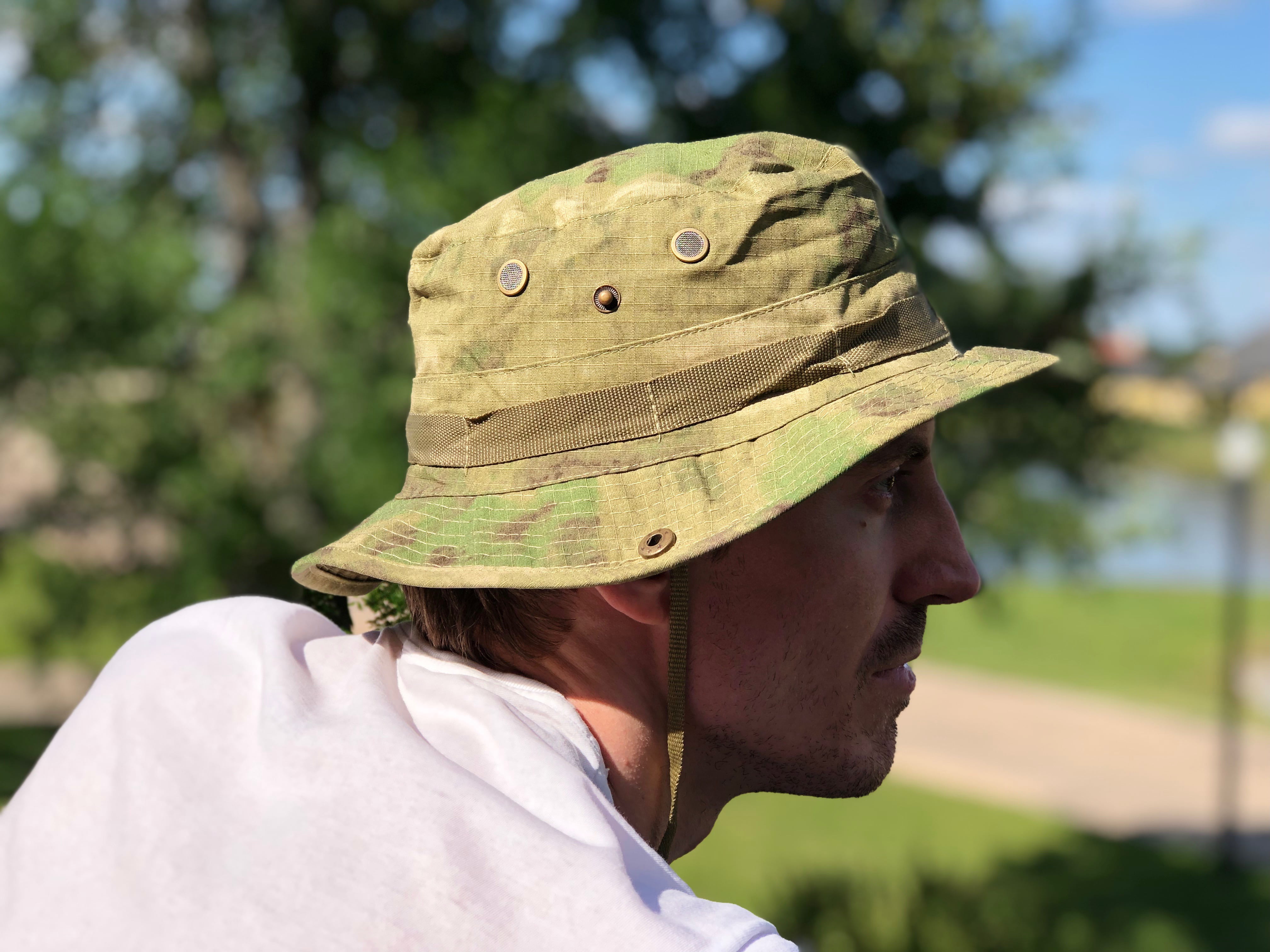 Tactical Boonie Bucket Hat (Green Camo) 