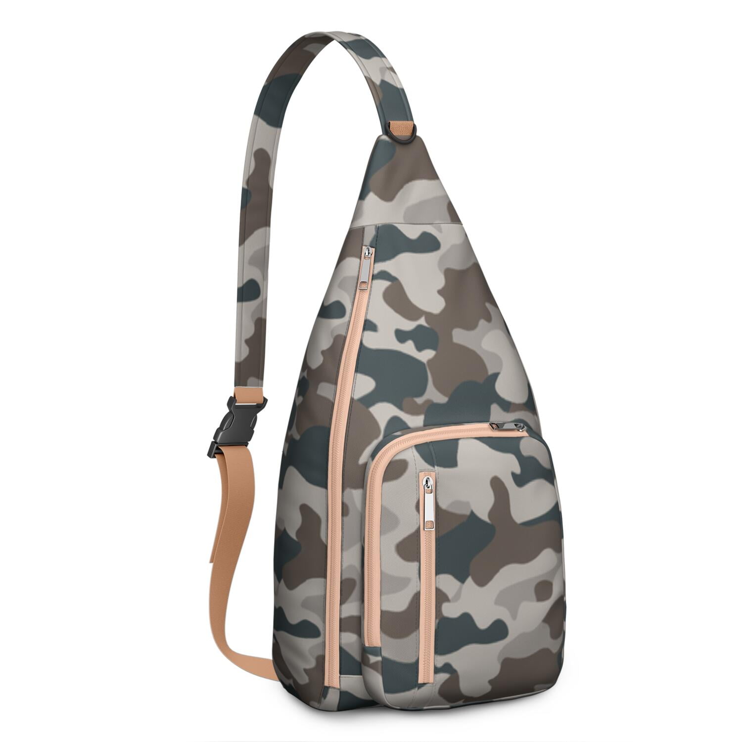 Tactical Camo Chest Bag - Military-Grade Hunting Camouflage Sling Pack, Durable Water-resistant Fanny Pack for Army & Outdoor Use (Woodland/Desert/Jungle Patterns)"